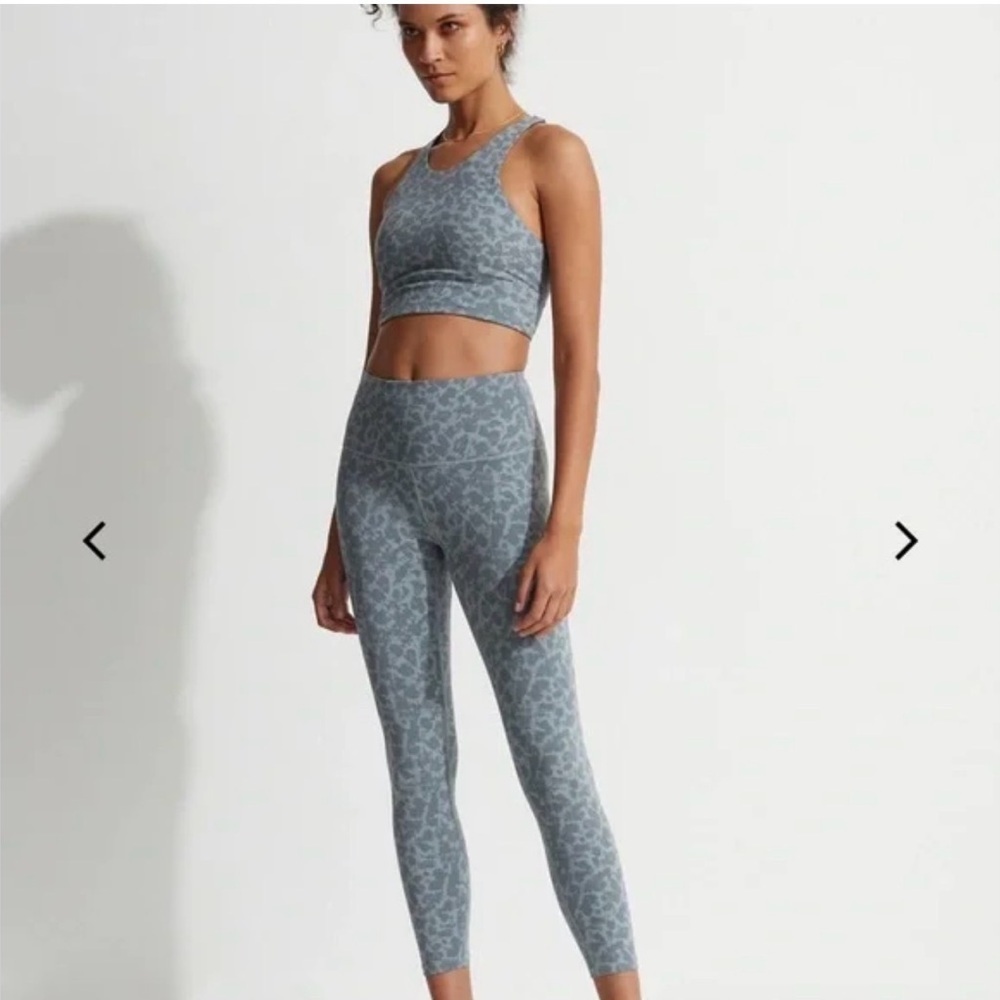 Varley Gray Animal Print Yoga Pilates Leggings XS
